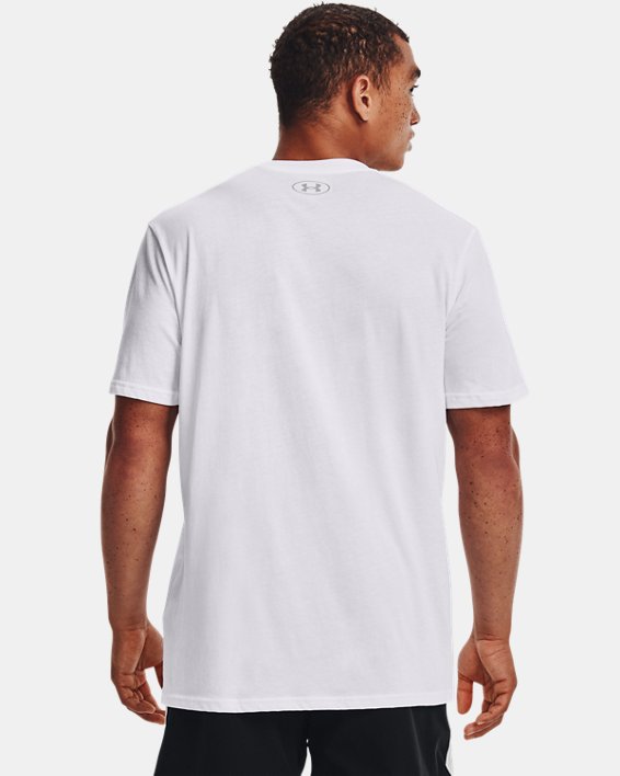 男士UA Basketball Bodega短袖T恤, White, pdpMainDesktop image number 1